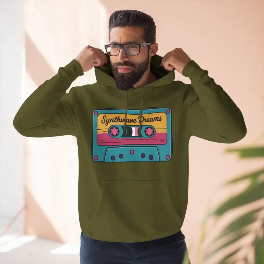 Retro Synthwave Unisex Hoodie Vintage Music 80s Inspired Fleece Sweatshirt Casual Streetwear Cozy Gift for Lovers