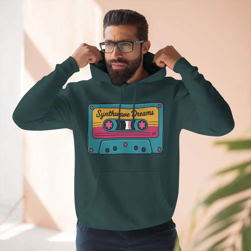 Retro Synthwave Unisex Hoodie Vintage Music 80s Inspired Fleece Sweatshirt Casual Streetwear Cozy Gift for Lovers