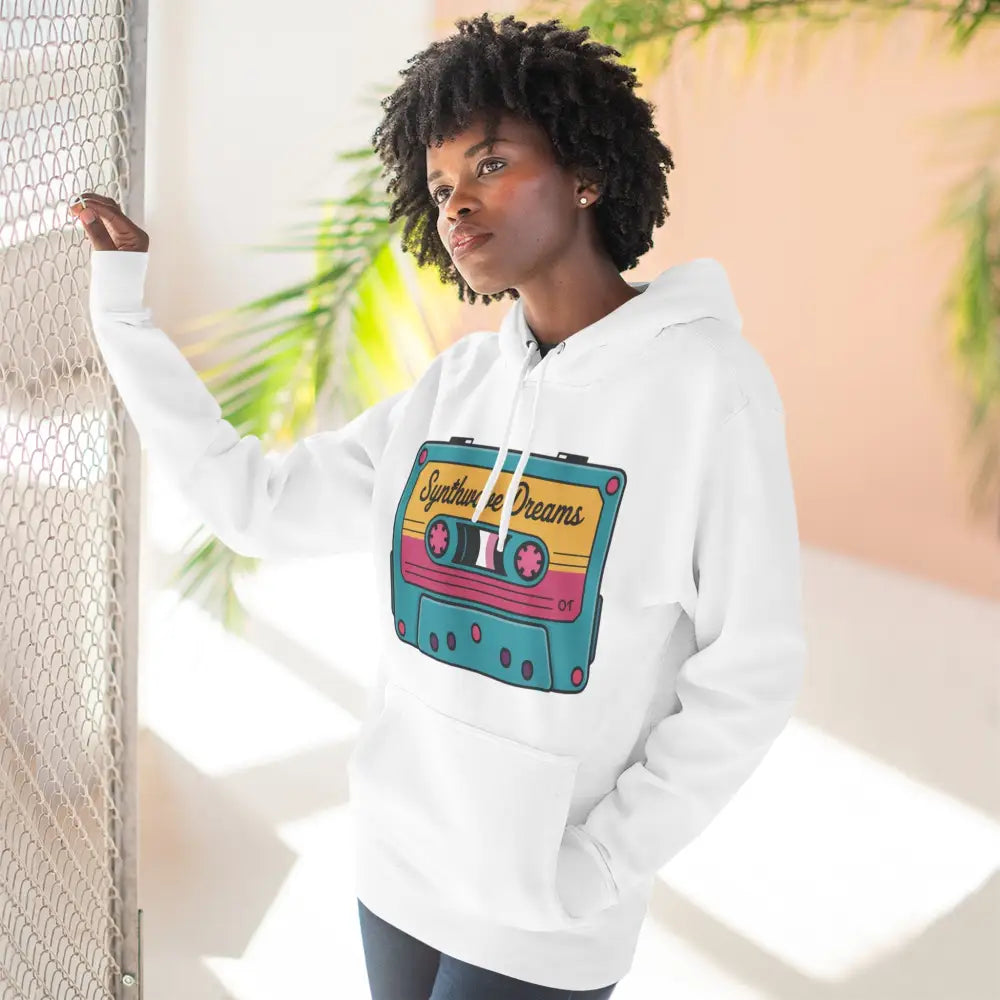 Retro Synthwave Unisex Hoodie Vintage Music 80s Inspired Fleece Sweatshirt Casual Streetwear Cozy Gift for Lovers
