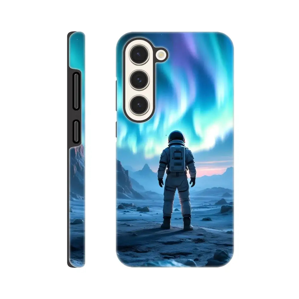 Astronaut-themed phone case with Aurora design for Samsung Tough Case PixiOnyx Cosmic Armor