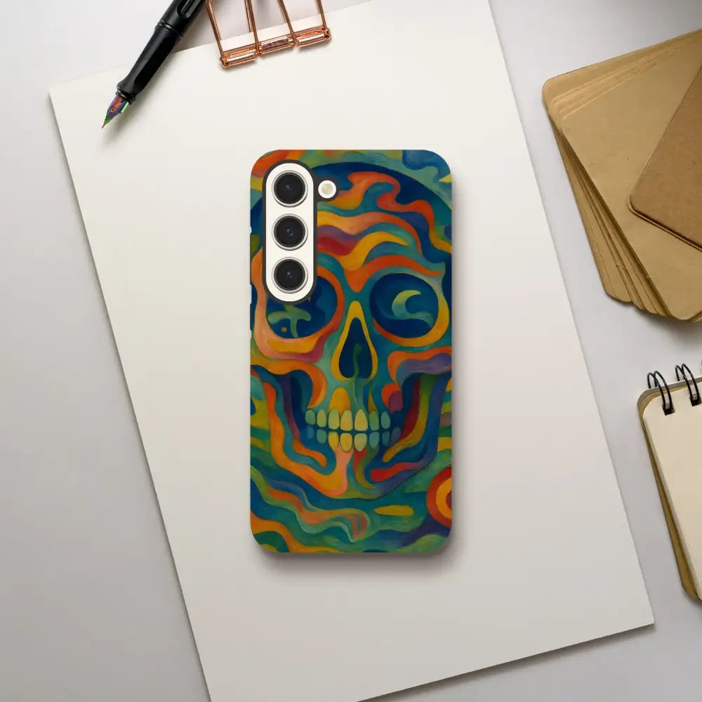 Colorful skull phone case for Samsung Tough Case Craniocolor PixiOnyx Psychedelic Skull Armor