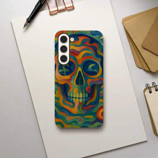 Colorful skull phone case for Samsung Tough Case Craniocolor PixiOnyx Psychedelic Skull Armor