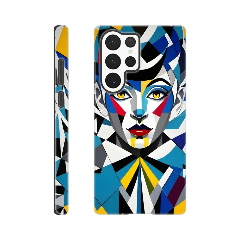 Geometric woman phone case featuring fragmented muse design for Samsung Tough Case PixiOnyx