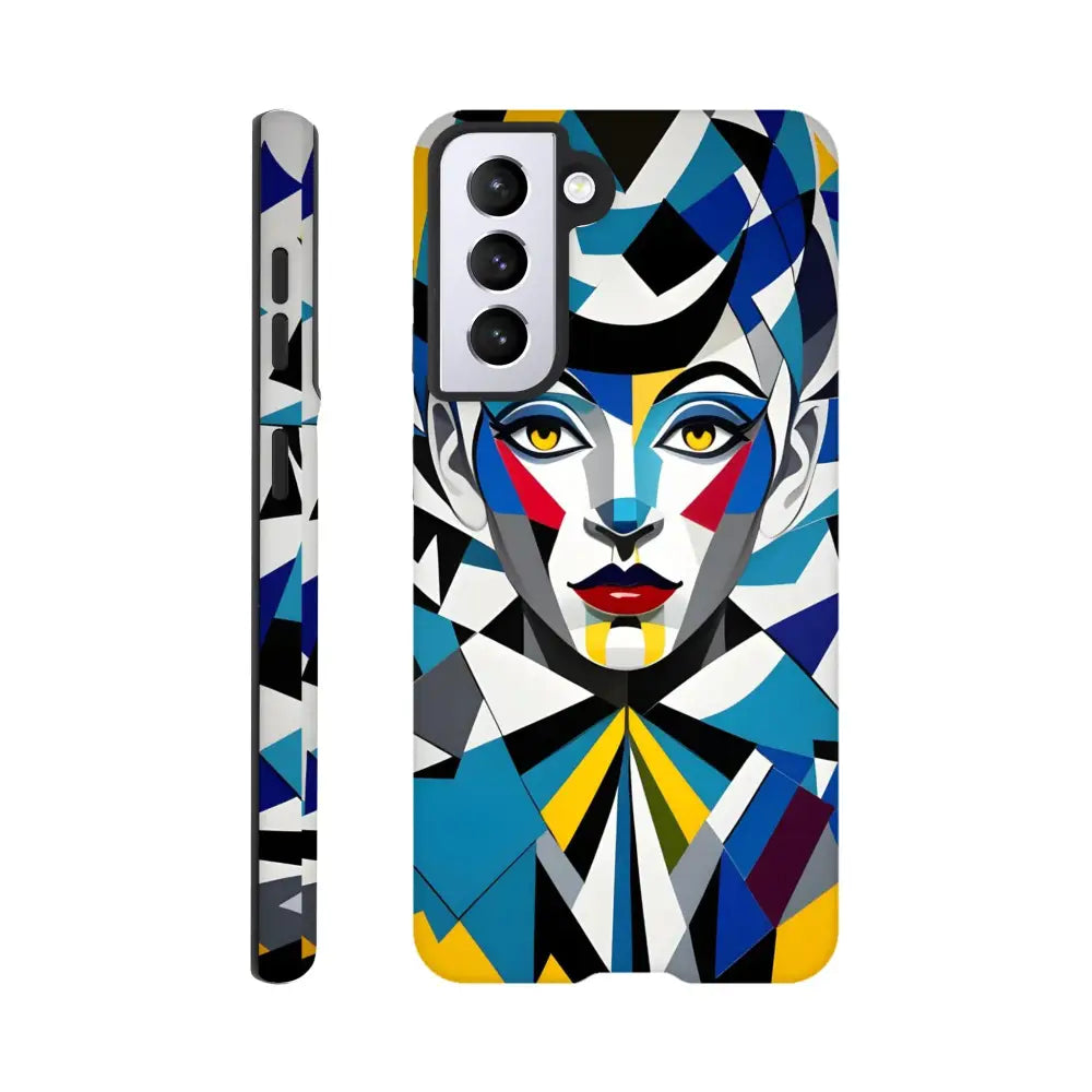 Colorful geometric face phone case for Samsung Tough Case Fragmented Muse PixiOnyx
