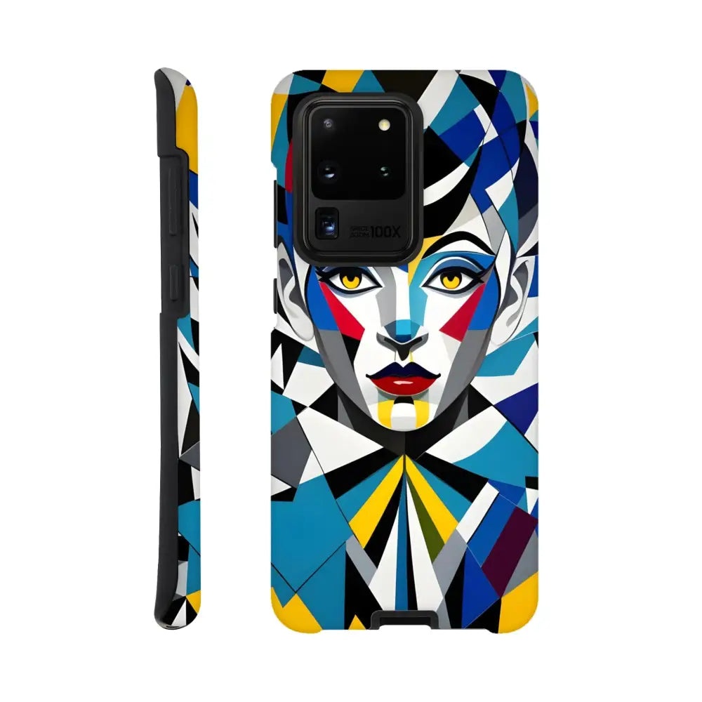Colorful geometric face phone case for Samsung Tough Case Fragmented Muse PixiOnyx