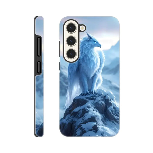Samsung Tough Case featuring a blue dragon design for the Frostpeak Gryphon Fantasy Shell