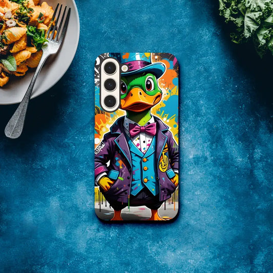 Duck-themed phone case for Samsung Tough Case Gangster Duck Swagger PixiOnyx Urban Armor