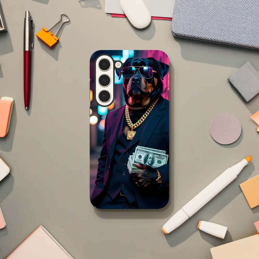 Dog-themed smartphone case on Samsung Tough Case Kingpin K9 PixiOnyx Urban Armor