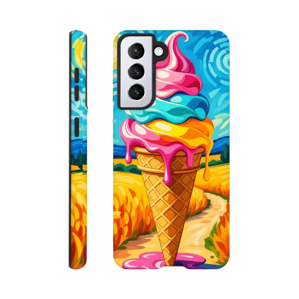 Samsung Tough Case with playful ice cream swirl design for stylish phone protection