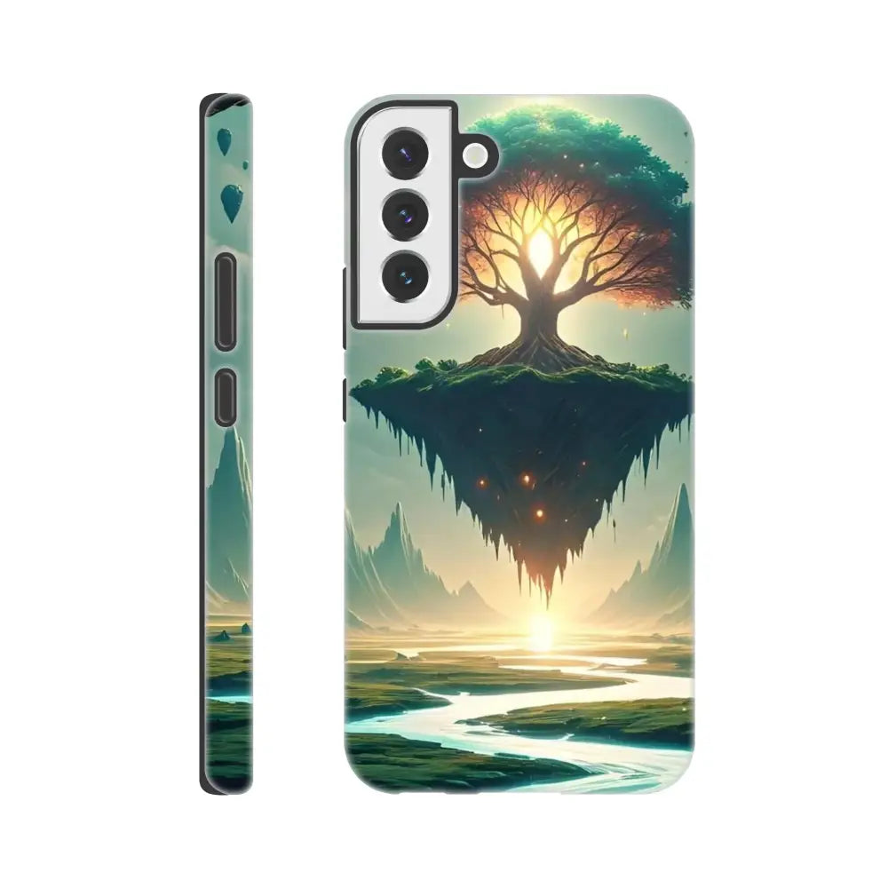 Fantasy landscape phone case with Sanctuary of the Skyroot design for Samsung Tough Case
