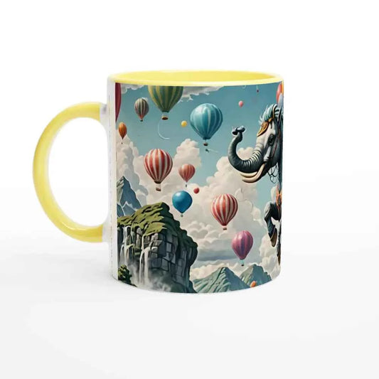 Skybound Majesty – 11oz Color Rim Ceramic Mug | PixiOnyx