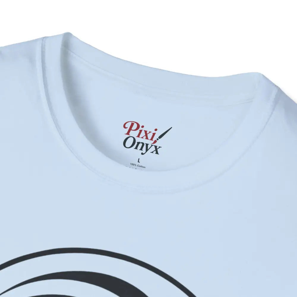 White unisex softstyle T-shirt with brand label made from ring-spun cotton, low heat print