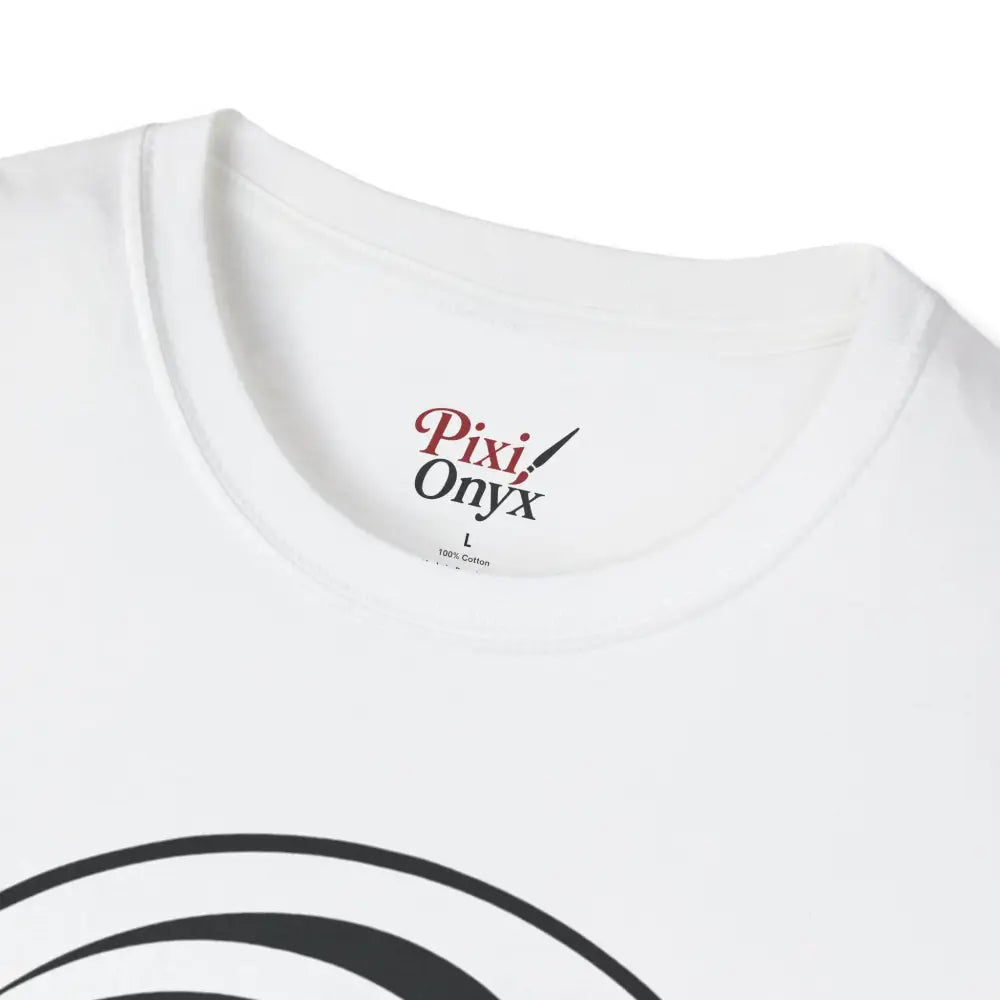 White unisex softstyle T-shirt with brand tag made from ring-spun cotton, low heat process