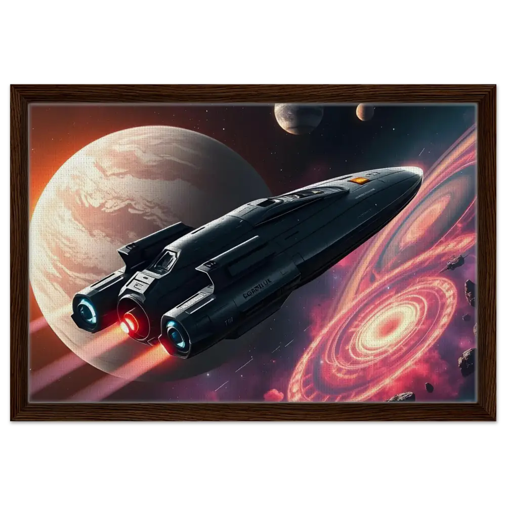 Framed spaceship art from Starship Voyager Canvas Decor by PixiOnyx