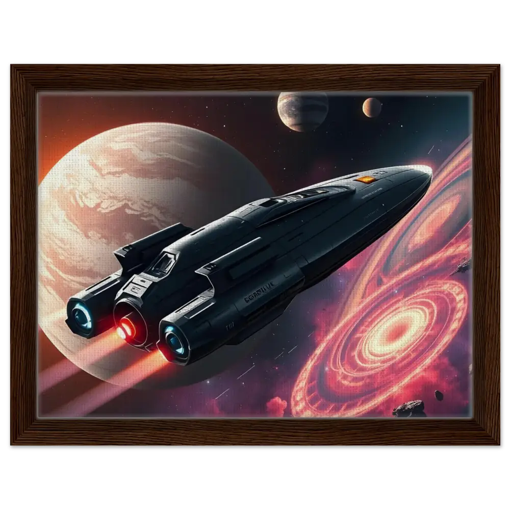 Framed spaceship art from Starship Voyager Canvas Decor by PixiOnyx