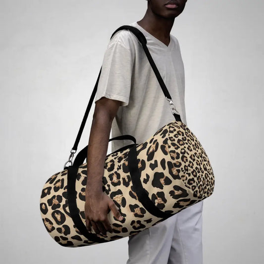 Stylish Leopard Print Duffel Bag Gym Travel Tote Weekender Sports Animal Luggage Large Bags