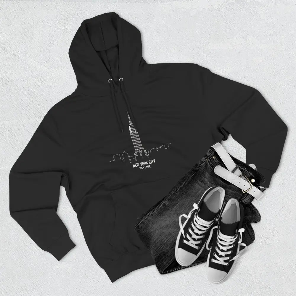 Stylish NYC Fleece Unisex Hoodie Cozy Travel Sweatshirt Urban Fashion Gift for Travelers New York City Apparel