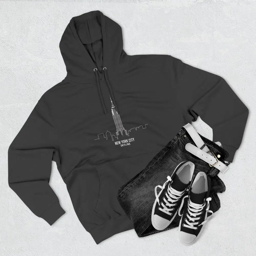 Stylish NYC Fleece Unisex Hoodie Cozy Travel Sweatshirt Urban Fashion Gift for Travelers New York City Apparel
