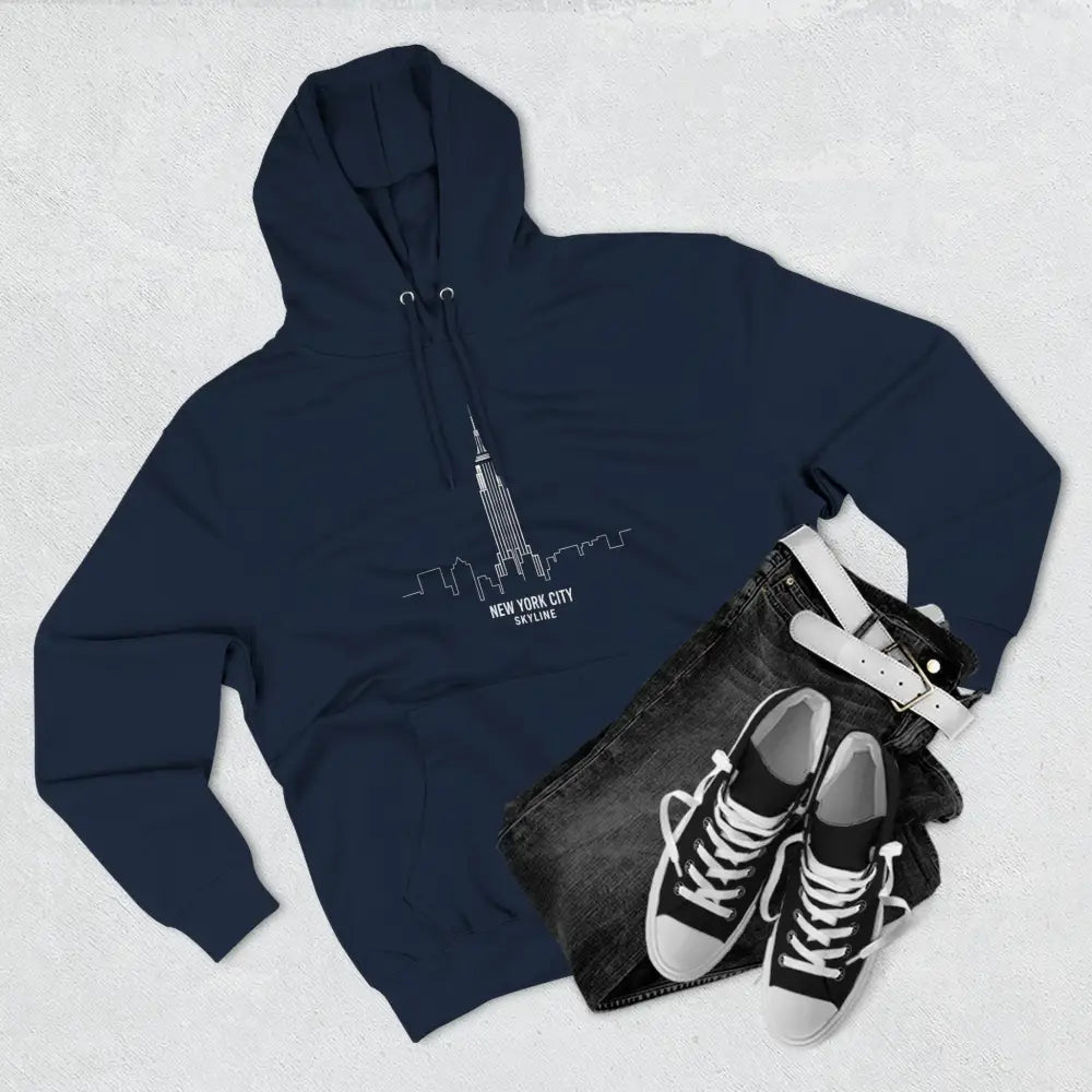 Stylish NYC Fleece Unisex Hoodie Cozy Travel Sweatshirt Urban Fashion Gift for Travelers New York City Apparel