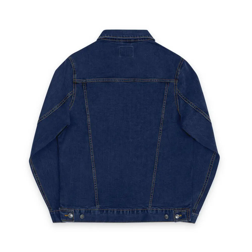 Stylish Unisex PixiOnyx Denim Jacket with gold stitching and silver buttons for trendy casual wear