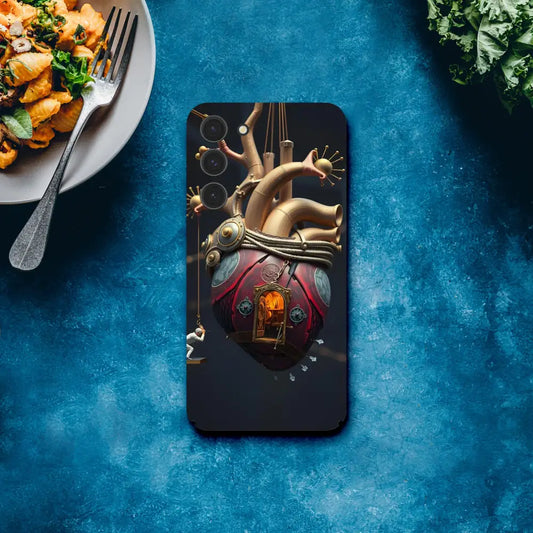 Steampunk heart phone case on Samsung Slim Case The Bleeding Threshold PixiOnyx