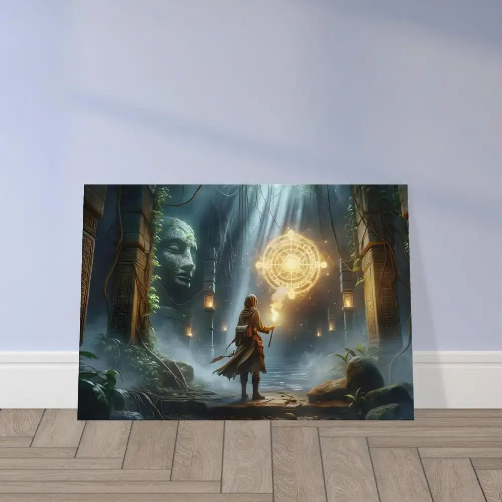 Fantasy art print of Jungle Glyphs and Ruins on Torchbearer Fantasy Canvas by PixiOnyx