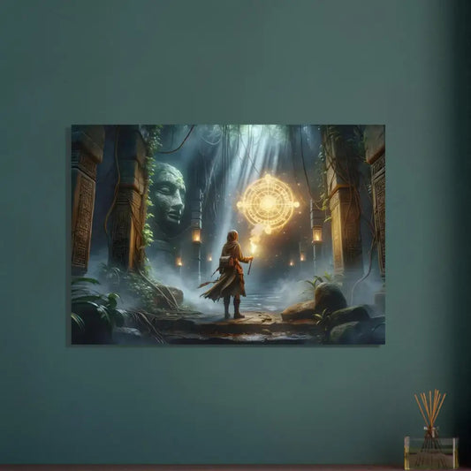 Fantasy temple artwork on premium aluminum print from PixiOnyx Fantasy Collection