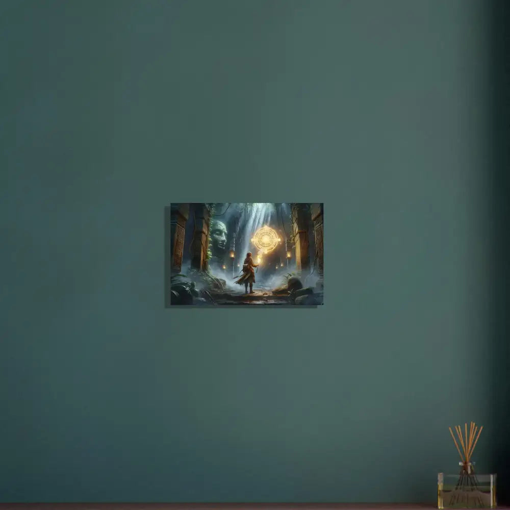 Fantasy art print of Torchbearer Jungle Glyph on Premium Aluminum from PixiOnyx Fantasy Collection