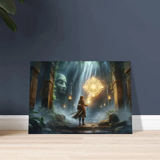 Fantasy temple artwork from Torchbearer of the Forgotten Glyphs cinematic fine art print