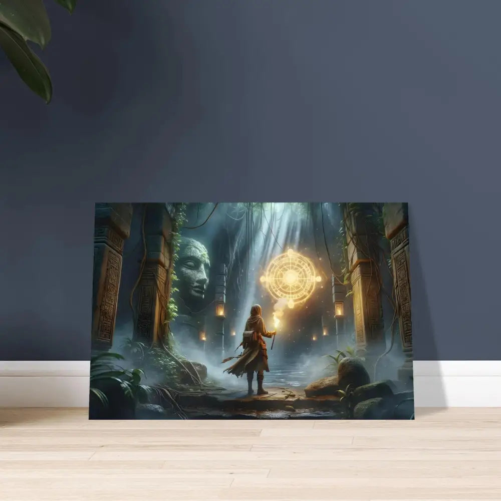 Fantasy art print featuring Torchbearer of the Forgotten Glyphs from PixiOnyx Wall Collection