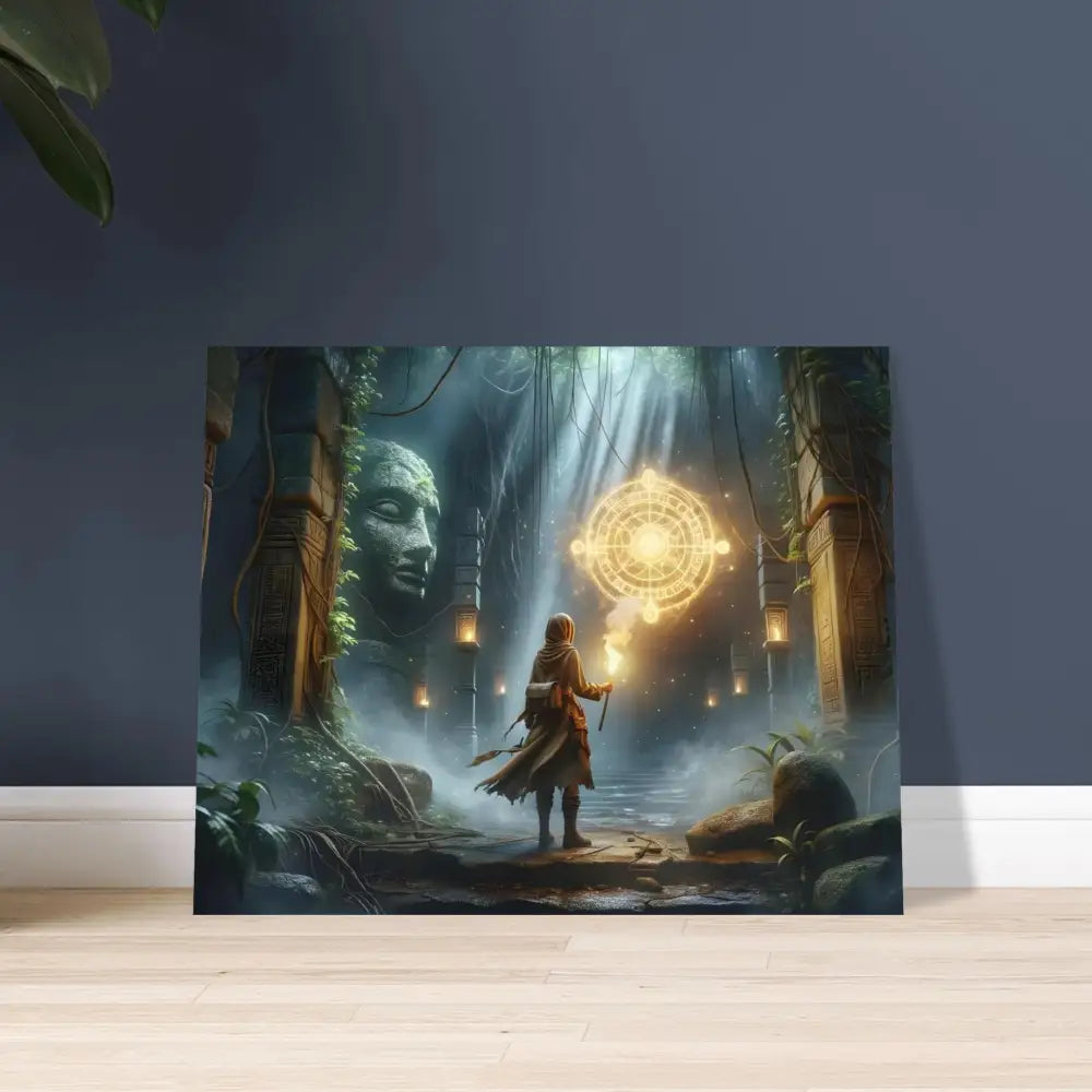 Fantasy art print featuring mystical torchbearer from PixiOnyx Wall Collection