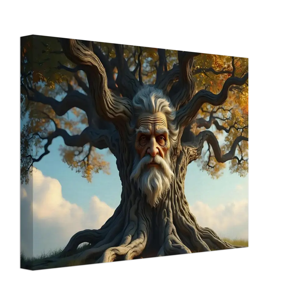 Tree with an old man’s face depicting the Wisdomroot Sentinel from PixiOnyx Mythic Decor