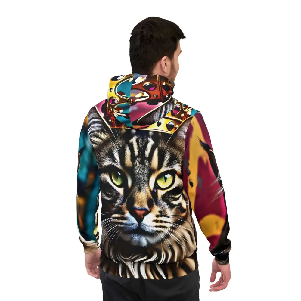 Unisex Cat-Themed Hoodie Crown Meowjesty by PixiOnyx Urban Regalwear