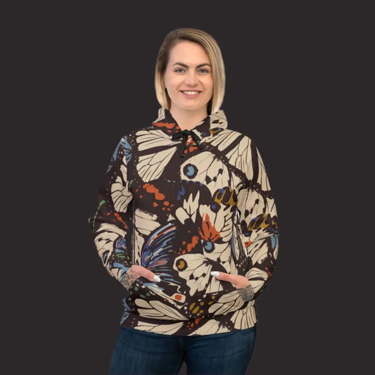 Butterfly-patterned hooded shirt from PixiOnyx Hypnotic Streetwear Unisex Hoodie Butterfly Dream