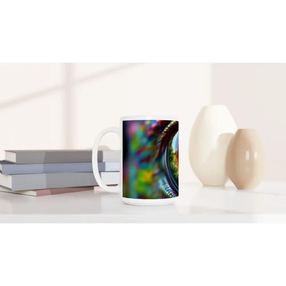Colorful eye mug from PixiOnyx Hypnotic Gaze Ceramic Mug Collection