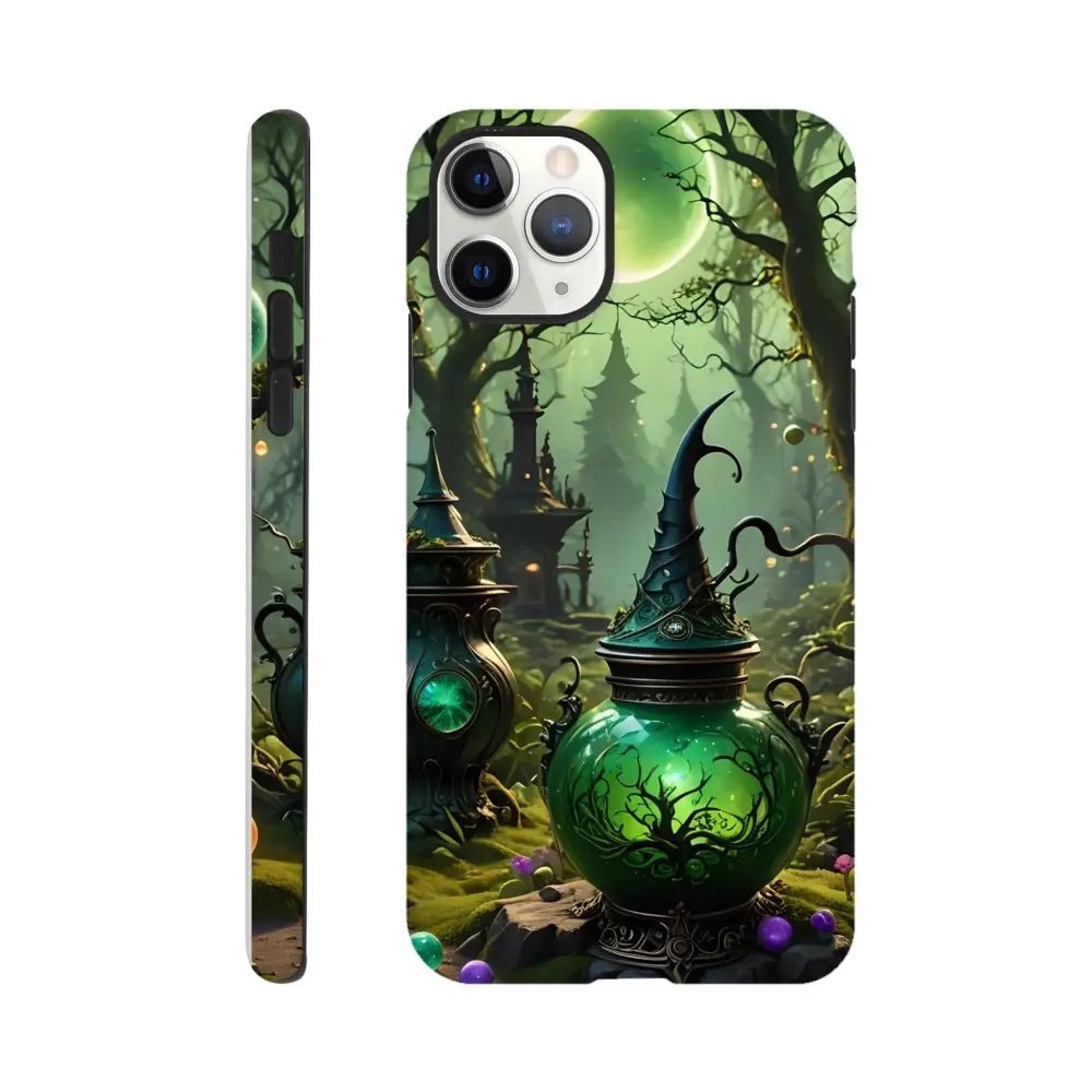 Halloween-themed Phone Case with Witchcraft Forest Design for iPhone featuring magical Vibes