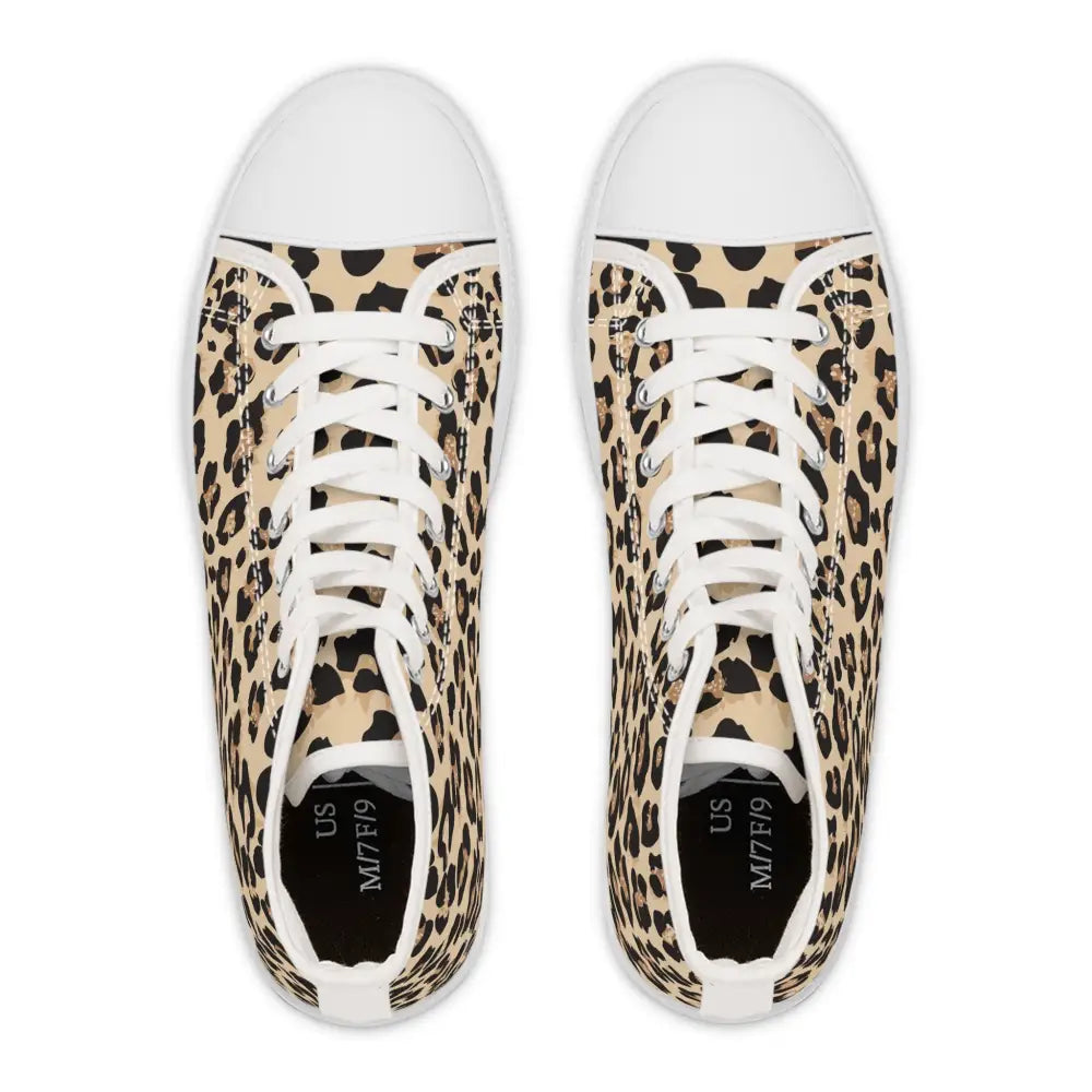 Leopard print high-top sneakers from PixiOnyx Wild Mirage collection for women