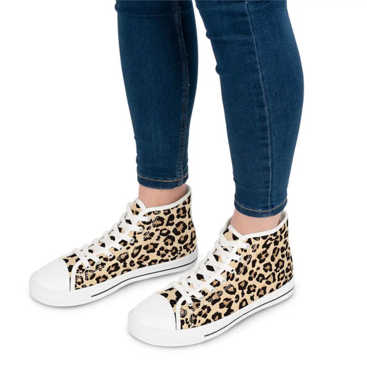 Leopard print high-top sneakers from PixiOnyx Women’s High-Top Sneakers Wild Mirage