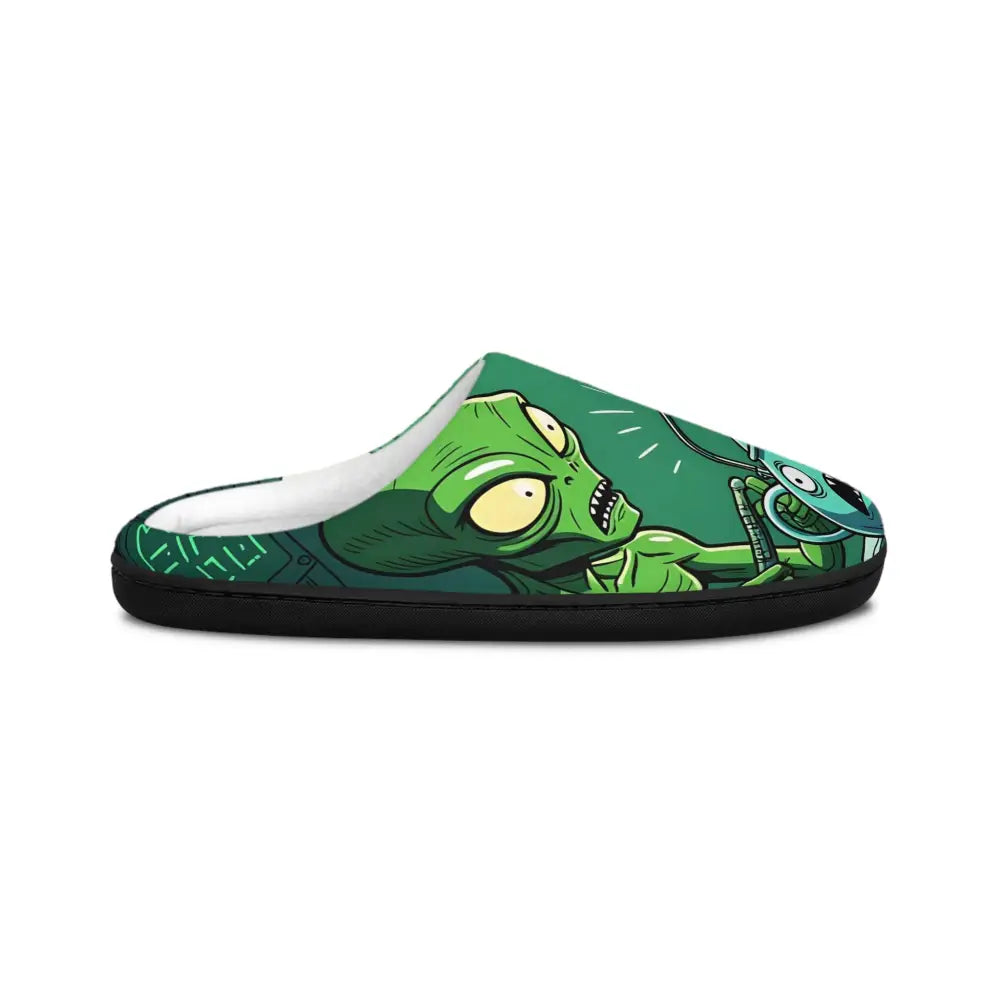 Alien-themed slipper from PixiOnyx women’s indoor slippers Probe Protocol collection