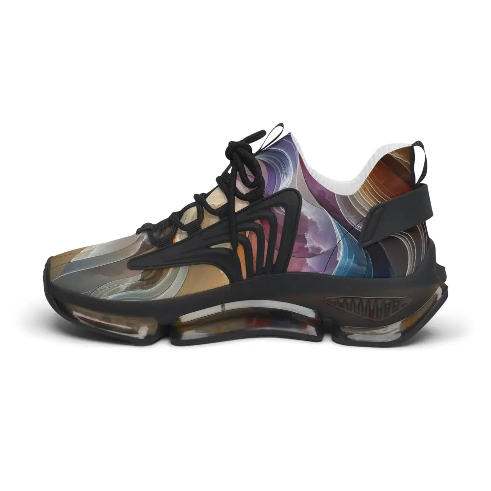 Abstract patterned athletic shoe from Women’s Mesh Sneakers Celestial Layer Flux by PixiOnyx Artwear
