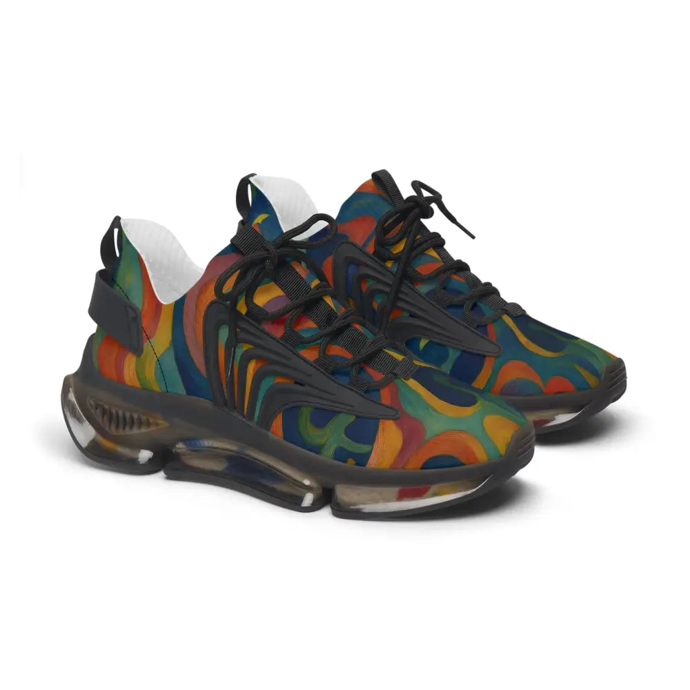 Colorful patterned athletic shoes Women’s Mesh Sneakers Craniocolor Urban Camo Psychedelic Streetwear