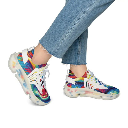 Colorful patterned sneakers from Women’s Mesh Sneakers Sonic Scream at PixiOnyx Festival