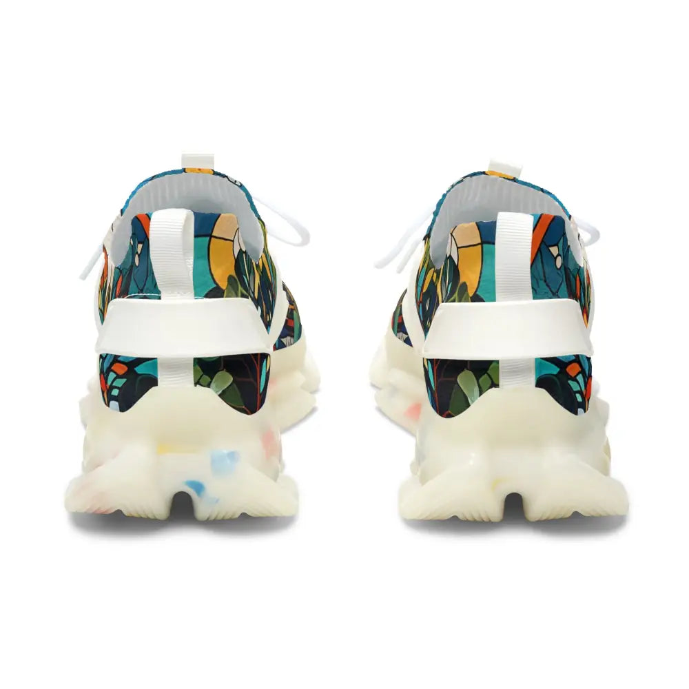 Patterned athletic shoes from Womens Mesh Sneakers Stained Horizon PixiOnyx Chromatic Streetwear