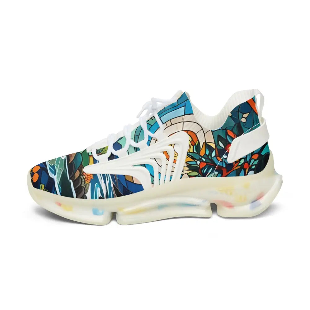 Patterned athletic shoe from Women’s Mesh Sneakers Stained Horizon PixiOnyx Chromatic Streetwear