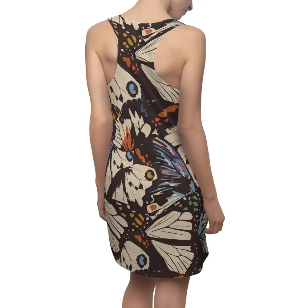 Butterfly-patterned Racerback Dress displayed on PixiOnyx Summerwear website