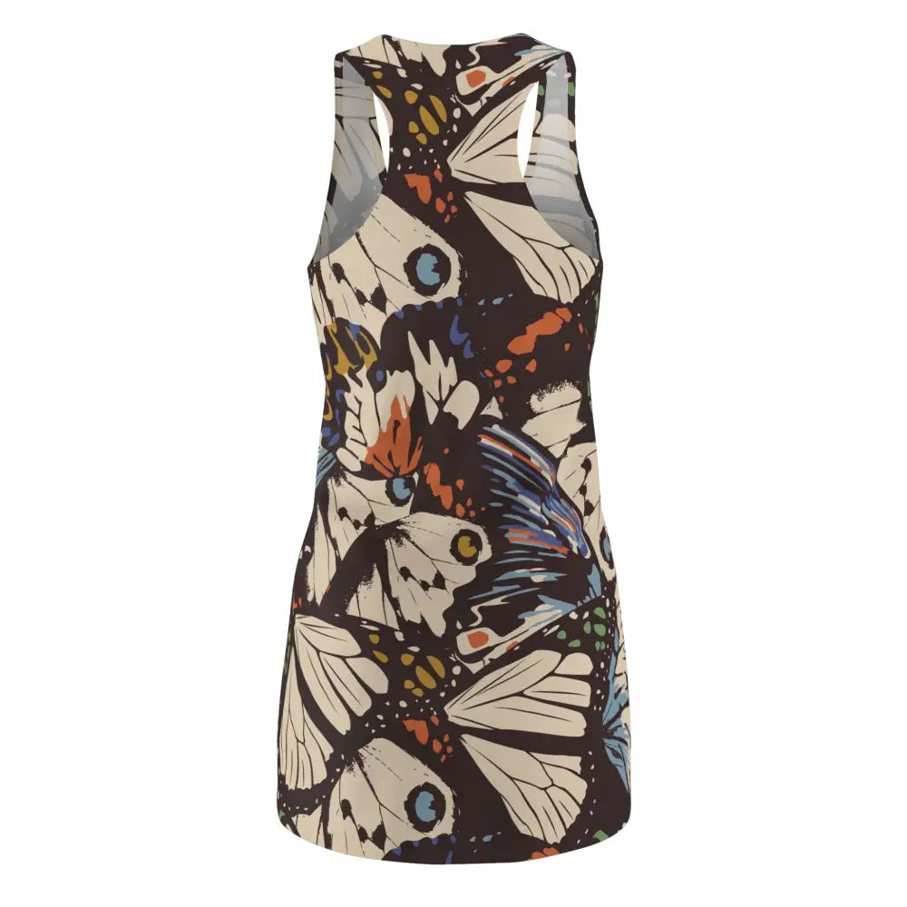 Sleeveless butterfly-patterned dress in Women’s Racerback Dress Butterfly Bliss by PixiOnyx Summerwear