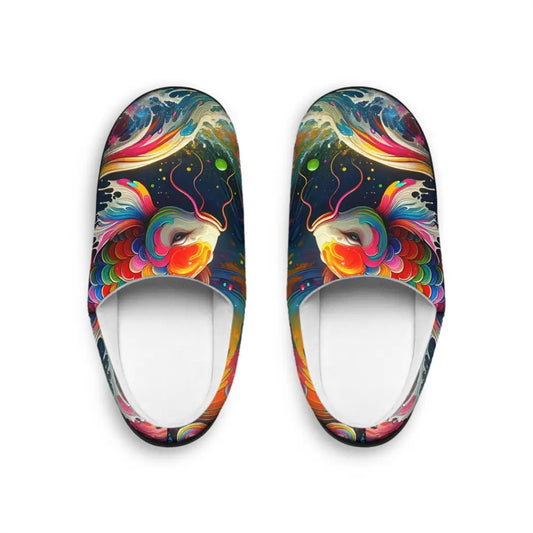 Colorful koi fish slippers for women from PixiOnyx Luxe Loungewear
