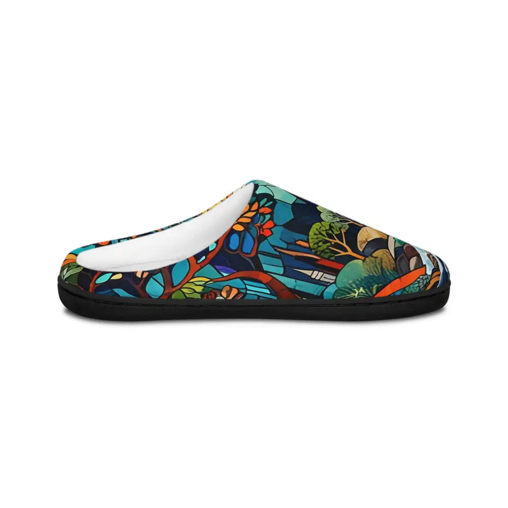 Abstract-patterned slipper from PixiOnyx Women’s Slippers stained horizon collection