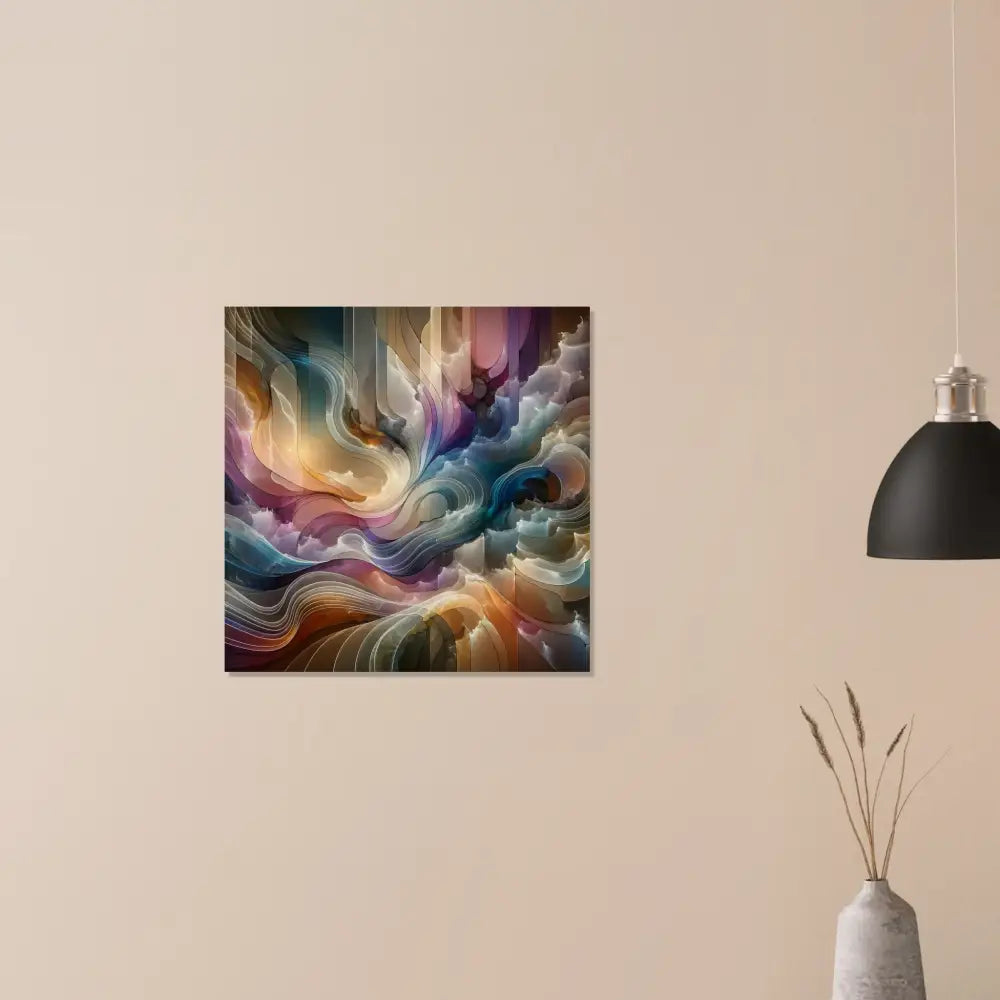 Abstract colorful artwork on Wood Prints Celestial Layer Flux Earthgrain Edition