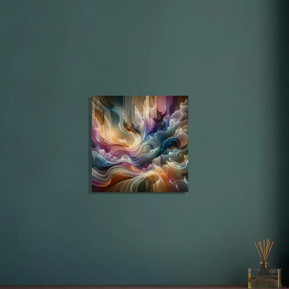 Abstract swirling artwork on Wood Prints Celestial Layer Flux Earthgrain Edition